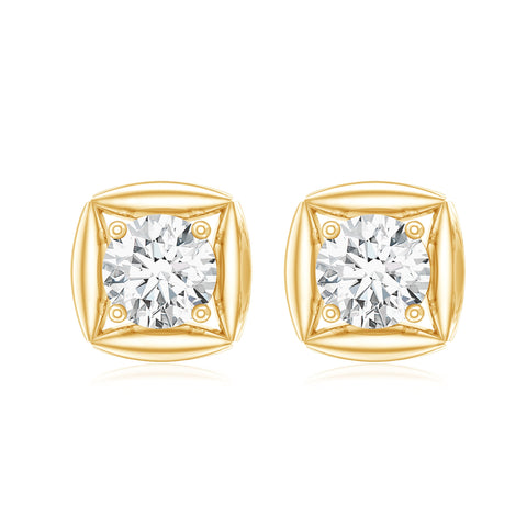 Lab Grown Diamond Stud Earrings  925 Sterling Silver