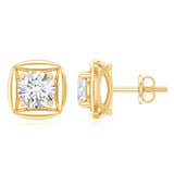Lab Grown Diamond Stud Earrings  925 Sterling Silver