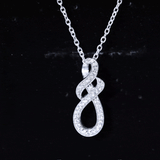 dailyjewelry-Wholesalekings-lab grown diamond infinity pendant necklace 925 sterling silver