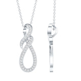 dailyjewelry-Wholesalekings-lab grown diamond infinity pendant necklace 925 sterling silver