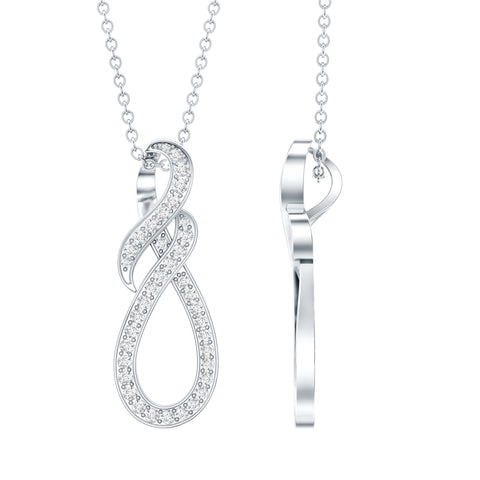 dailyjewelry-Wholesalekings-lab grown diamond infinity pendant necklace 925 sterling silver