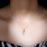 dailyjewelry-Wholesalekings-lab grown diamond infinity pendant necklace 925 sterling silver