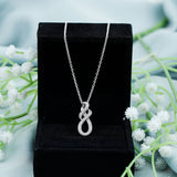 dailyjewelry-Wholesalekings-lab grown diamond infinity pendant necklace 925 sterling silver