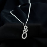 dailyjewelry-Wholesalekings-lab grown diamond infinity pendant necklace 925 sterling silver