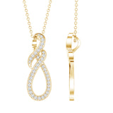 Lab Grown Diamond Infinity Pendant Necklace 925 Sterling Silver