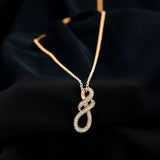 Lab Grown Diamond Infinity Pendant Necklace 925 Sterling Silver