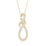Lab Grown Diamond Infinity Pendant Necklace 925 Sterling Silver