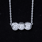 dailyjewelry-Wholesalekings-lab grown diamond 3 stone necklace 925 sterling silver