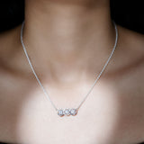 dailyjewelry-Wholesalekings-lab grown diamond 3 stone necklace 925 sterling silver