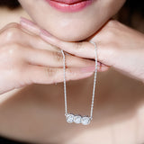 dailyjewelry-Wholesalekings-lab grown diamond 3 stone necklace 925 sterling silver