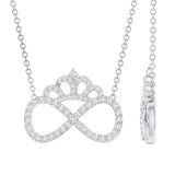 dailyjewelry-Wholesalekings-lab grown diamond infinity love knot necklace 925 sterling silver