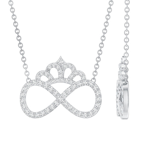 dailyjewelry-Wholesalekings-lab grown diamond infinity love knot necklace 925 sterling silver