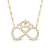 Lab Grown Diamond Infinity Love Knot Necklace 925 Sterling Silver