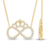 Lab Grown Diamond Infinity Love Knot Necklace 925 Sterling Silver