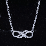 dailyjewelry-Wholesalekings-lab grown diamond infinity knot necklace 925 sterling silver
