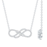 dailyjewelry-Wholesalekings-lab grown diamond infinity knot necklace 925 sterling silver