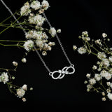 dailyjewelry-Wholesalekings-lab grown diamond infinity knot necklace 925 sterling silver