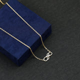 Lab Grown Diamond Infinity Knot Necklace 925 Sterling Silver