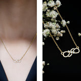 Lab Grown Diamond Infinity Knot Necklace 925 Sterling Silver