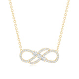 Lab Grown Diamond Infinity Knot Necklace 925 Sterling Silver