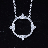 dailyjewelry-Wholesalekings-lab grown diamond open circle necklace 925 sterling silver