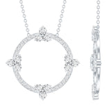 dailyjewelry-Wholesalekings-lab grown diamond open circle necklace 925 sterling silver