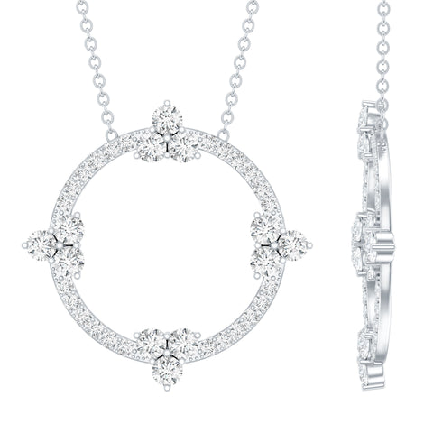 dailyjewelry-Wholesalekings-lab grown diamond open circle necklace 925 sterling silver