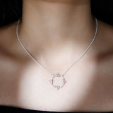dailyjewelry-Wholesalekings-lab grown diamond open circle necklace 925 sterling silver