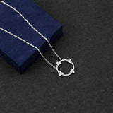 dailyjewelry-Wholesalekings-lab grown diamond open circle necklace 925 sterling silver