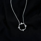 dailyjewelry-Wholesalekings-lab grown diamond open circle necklace 925 sterling silver