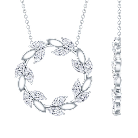 dailyjewelry-Wholesalekings-marquise lab grown diamond eternity necklace 925 sterling silver