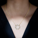 Marquise Lab Grown Diamond Eternity Necklace 925 Sterling Silver