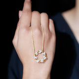 Marquise Lab Grown Diamond Eternity Necklace 925 Sterling Silver