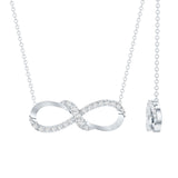 Lab Grown Diamond Forever Symbol Necklace 925 Sterling Silver