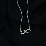 Lab Grown Diamond Forever Symbol Necklace 925 Sterling Silver
