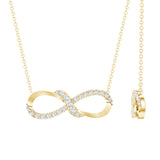 Lab Grown Diamond Forever Symbol Necklace 925 Sterling Silver
