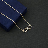 Lab Grown Diamond Forever Symbol Necklace 925 Sterling Silver
