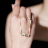 Lab Grown Diamond Forever Symbol Necklace 925 Sterling Silver