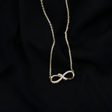 Lab Grown Diamond Forever Symbol Necklace 925 Sterling Silver
