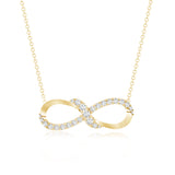 Lab Grown Diamond Forever Symbol Necklace 925 Sterling Silver