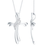 dailyjewelry-Wholesalekings-lab grown diamond designer catholic cross necklace 925 sterling silver