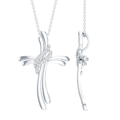 dailyjewelry-Wholesalekings-lab grown diamond designer catholic cross necklace 925 sterling silver