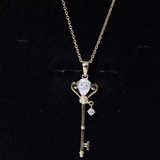dailyjewelry-Wholesalekings-lab grown diamond key charm necklace 925 sterling silver