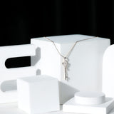 dailyjewelry-Wholesalekings-lab grown diamond key charm necklace 925 sterling silver
