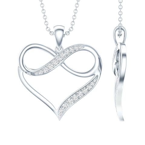 dailyjewelry-Wholesalekings-lab grown diamond heart necklace for women 925 sterling silver