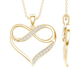 Lab Grown Diamond Heart Necklace For Women 925 Sterling Silver