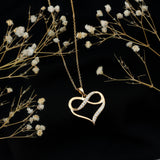 Lab Grown Diamond Heart Necklace For Women 925 Sterling Silver