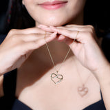 Lab Grown Diamond Heart Necklace For Women 925 Sterling Silver