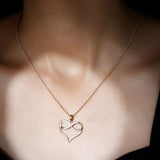 Lab Grown Diamond Heart Necklace For Women 925 Sterling Silver