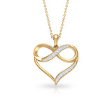 Lab Grown Diamond Heart Necklace For Women 925 Sterling Silver